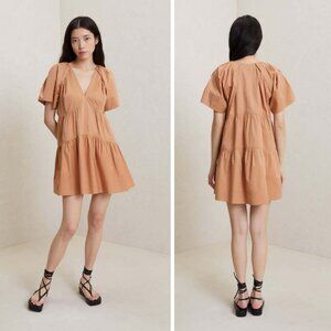 NEW A.L.C. Camila Mini Dress Cafe Latte Tan